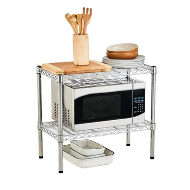 easy-build Microwave Bench Stand Kit - Silver | Howards Storage World