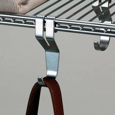 elfa White Utility Shelf Hooks Set of 3 | Howards Storage World