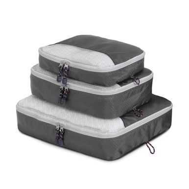 Globite Travel Packing Cubes 3 Pack - Grey | Howards Storage World