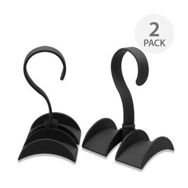 Hanging Wardrobe Handbag Hook Set of 2 - Black | Howards Storage World