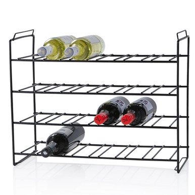 Howards Black 24 Bottle Stackable Wine Rack | Howards Storage World