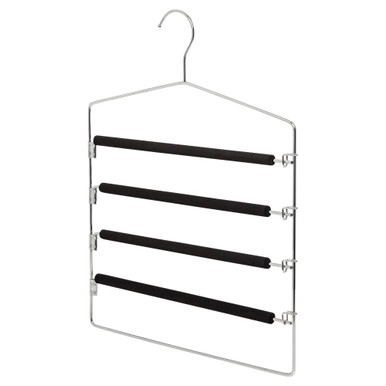 Howards Foam 4 Tier Lockable Trouser Hanger - Black | Howards Storage World