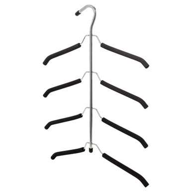 Howards Foam 4 Tier Open Shirt Hanger - Black | Howards Storage World