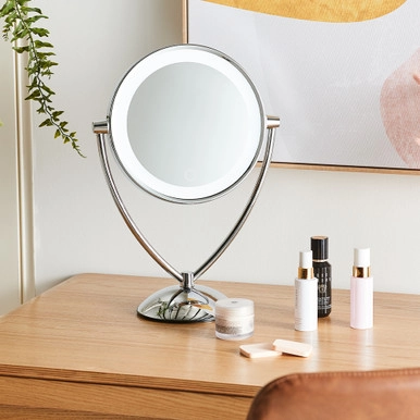 Howards LED 5x Magnification Pedestal Makeup Mirror | Howards Storage World