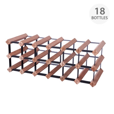 Howards Rustic Mahogany Timber Wine Rack 6x2 (18 Bottle) | Howards Storage World