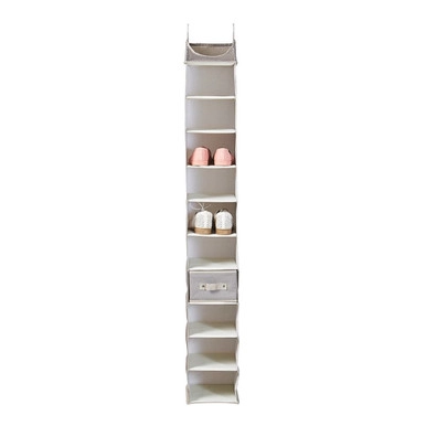 Howards Textured Fabric 10 Shelf Hanging Shoe Organiser | Howards Storage World