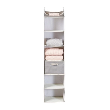 Howards Textured Fabric 6 Shelf Hanging Organiser | Howards Storage World