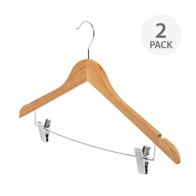 Howards Timber Coat/Pant Hanger 2 Pack - Natural | Howards Storage World