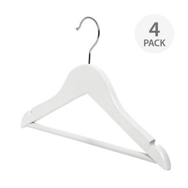 Howards Timber Kids Hangers 4 Pack - White | Howards Storage World