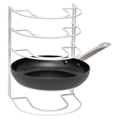 Howards Wire 5-Tier Pot & Pan Rack - White | Howards Storage World