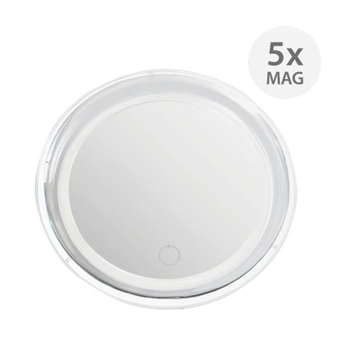 LED 5x Magnification Suction Mirror | Howards Storage World