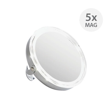 LED 5x Magnification Travel Mirror with Stand | Howards Storage World