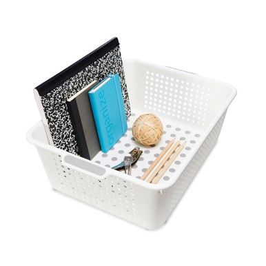 madesmart Storage Basket Medium - White | Howards Storage World