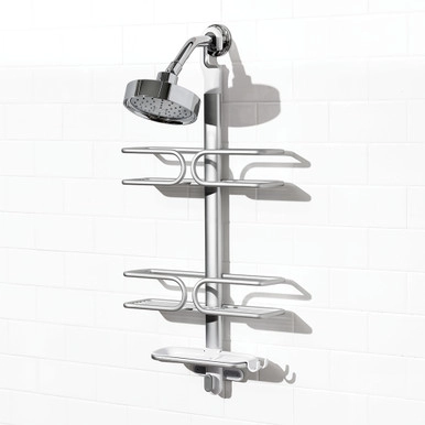 OXO Good Grips 3 Tier Aluminium Shower Caddy | Howards Storage World