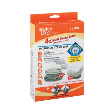 Space Vac Cube Large & Extra Large Vacuum Storage Bags - 2 Pack | Howards Storage World