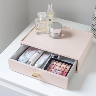 Stackers Classic Makeup Organiser Drawer - Blush | Howards Storage World