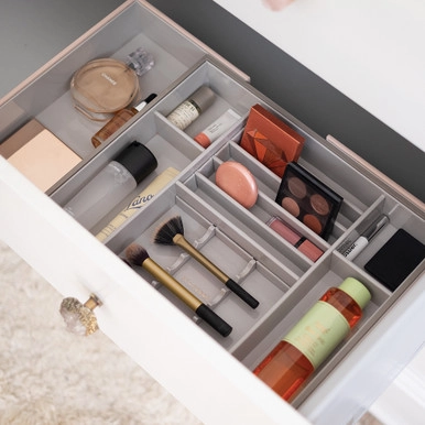 Stackers Expandable Drawer Slider Makeup Organiser - Blush | Howards Storage World