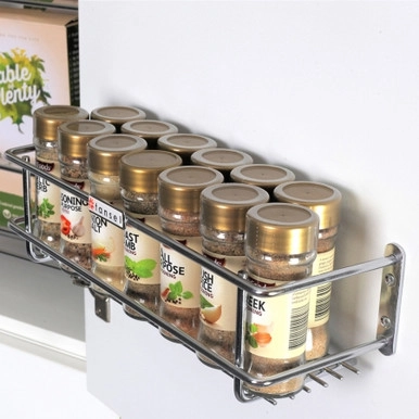 Tansel Door Mount Spice Rack - Stainless Steel | Howards Storage World