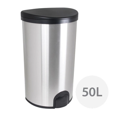 White Magic Smart Bin 50L - Fingerprint Proof Stainless Steel | Howards Storage World