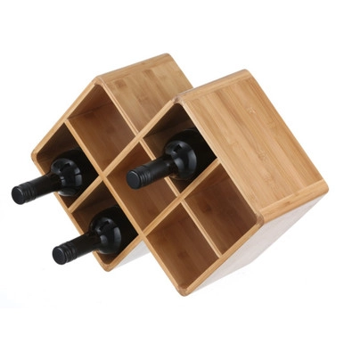 WilliamsWare Bamboo 7 Bottle Wine Rack | Howards Storage World