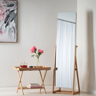 WilliamsWare Freestanding Full Length Bamboo Mirror | Howards Storage World