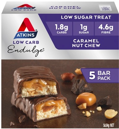 Atkins Low Carb Endulge Bars 5 Pack 150g-200g