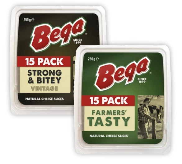 Bega Cheese Block, Grated or Slices 250g