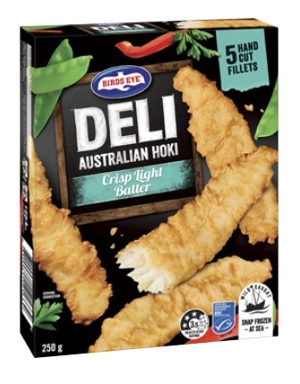 Birds Eye Deli Hoki Crispy Light Batter 250g