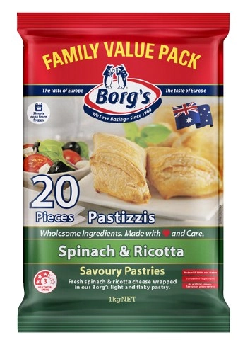 Borg's Spinach Pastizzi 1kg