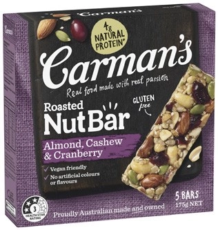 Carman's Nut or Muesli Bars 110g-270g