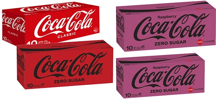 Coca-Cola, Sprite or Fanta Soft Drink 10x375mL