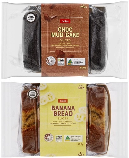 Coles 5 Pack Slices 500g