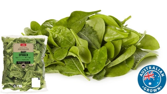 Coles Australian Baby Spinach 120g Pack