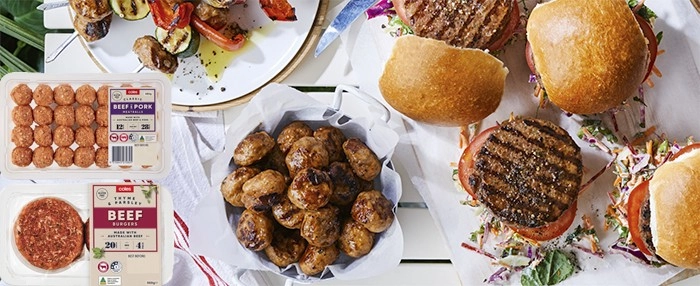 Coles Classic Burgers 400g-500g or Beef & Pork Meatballs 560g