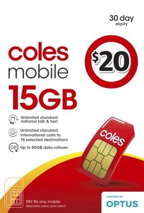 Coles Mobile $20 Prepaid SIM