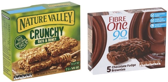 Fibre One Bars or Snacks 92g-120g or Nature Valley Bars 252g