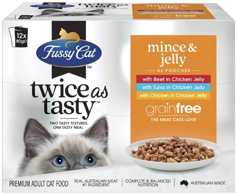 Fussy Cat Cat Food Pouch 12x80g