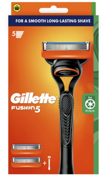 Gillette Fusion 5 Razor Kit with 2 Blades 1 Pack