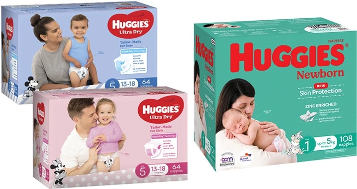 Huggies Ultra Dry Jumbo Nappies 60 Pack-108 Pack