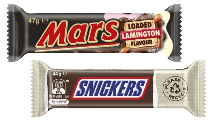 Mars Chocolate Bar 35g-56g or Violet Crumble Bar 50g