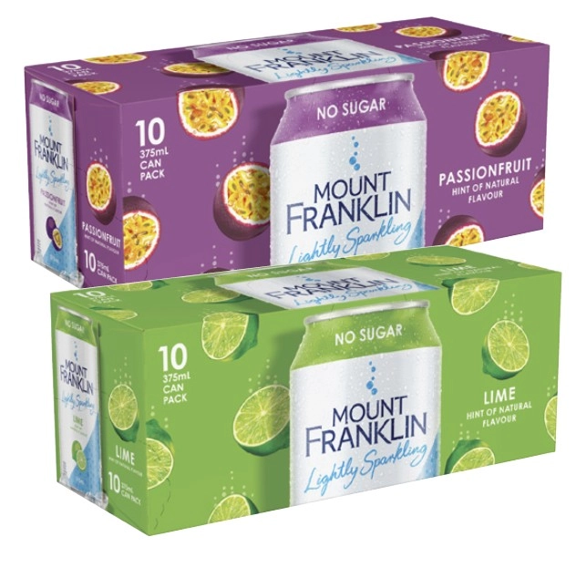 Mt Franklin Lightly Sparkling 10x375mL