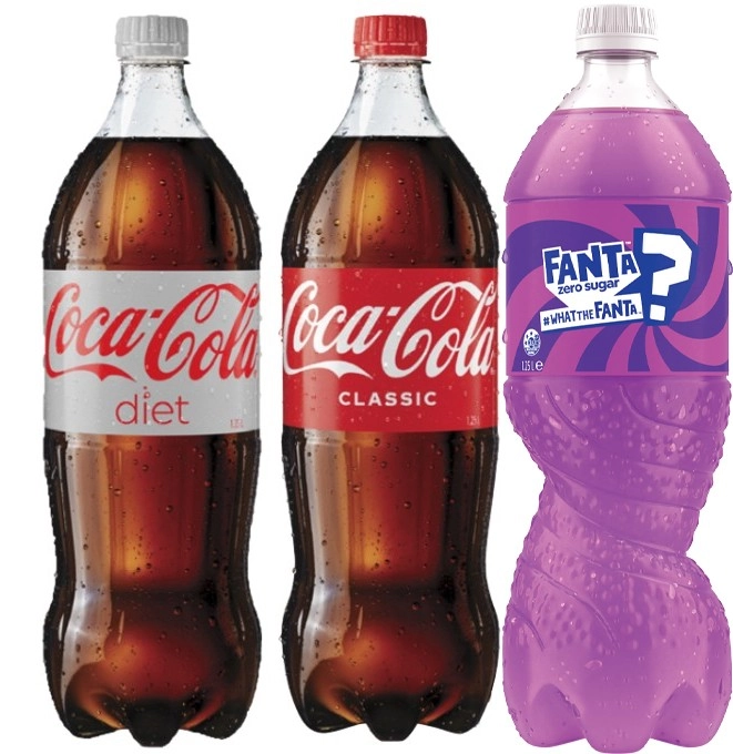 NEW Coca-Cola, Fanta or Sprite Soft Drink 1.25 Litre