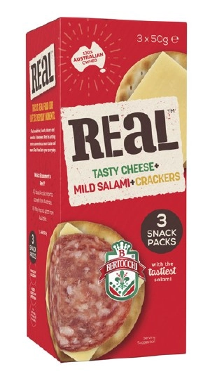 Real Tasty Cheese, Sliced Meat & Crackers 3 Pack 3x50g