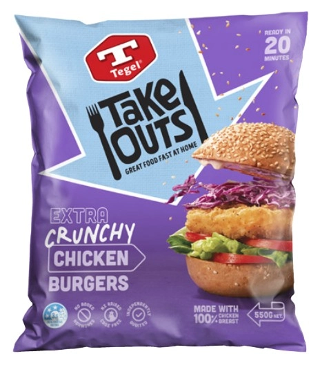 Tegel Take-Out Crunchy Chicken Burgers 550g