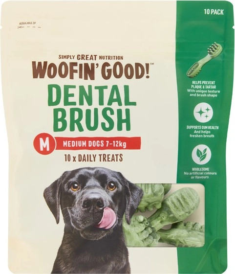 Woofin' Good Dog Treat Dental Brush 5 Pack or 10 Pack