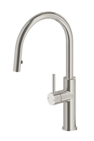 Interbath Vesi Round Gooseneck Pull Out Sink Mixer