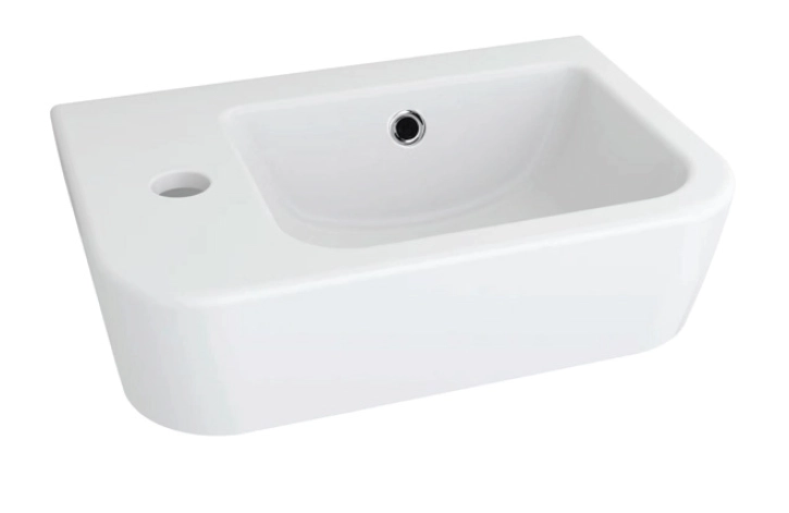 Oliveri Dublin Compact Wall Hung Basin - Left hand side