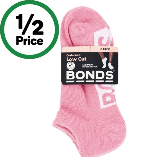 Bonds Ladies’ Socks Low Cut Assorted Pk 3