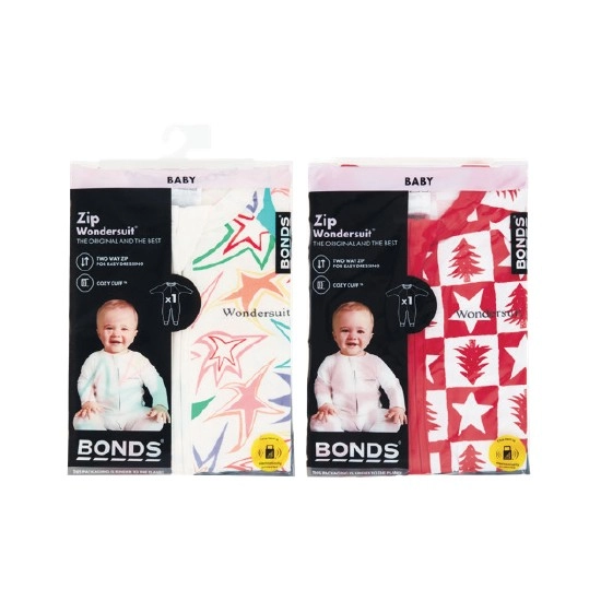 Bonds Zippy Wondersuit Assorted Pk 1