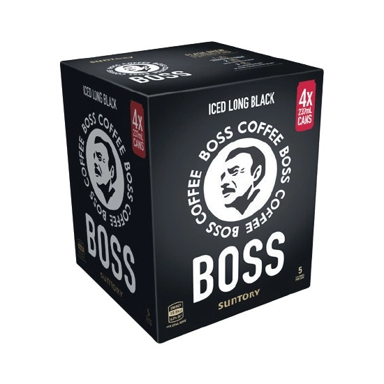 Boss Coffee Iced Coffee Cans 4 x 237ml